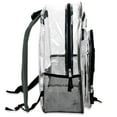 thumbnail image 2 of Mochila transparente grande y resistente, mochila escolar transparente de PVC resistente a las heladas con correas ajustables para el trabajo, controles de seguridad, eventos deportivos (negro) Zhivalor  HJFLD-22, 2 of 4