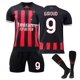 thumbnail image 1 of XSBlack 9B Traje de camiseta del equipo de fútbol masculino y femenino Giroud 9 # R.leao 17 # Pantalones cortos de manga corta para niños 2023 Conjunto de uniformes de fútbol de nuevo diseño con calcetín y rodilla esquí esquí Gafas de esquí, 1 of 1