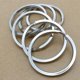 thumbnail image 2 of LLavero de plata pulida de 10-50 piezas, llaveros planos de acero inoxidable con agujero, llavero dividido redondo chapado en rodio, bricolaje, venta, 2 of 5