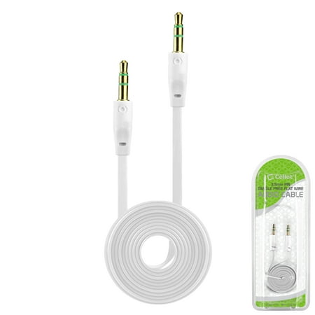 Cellet 3.5mm Flat Wire Audio Cable for Smartphones/Tablets/MP3 Players -