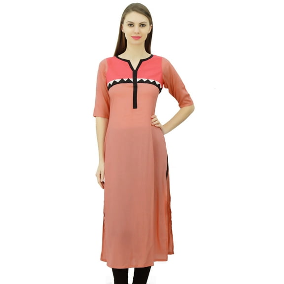 Phagun Women Solid Kurta Designer Kurti Casual Formal Tunic Blouse