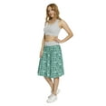 thumbnail image 3 of Women's Geometric Monochrome Retro Shapes A-line Printed Skirt Casual Wear, 3XL, Seafoam and Teal, by Ambesonne, 3 of 6