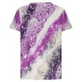 thumbnail image 6 of CALAFEBILA Womens Shirts Plus Size Sequin Blouses for Women Plus Size,Women's Fashion Graphic Blouse Summer Short Sleeve V Neck Tie Dye Women Tops, 6 of 8