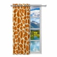 thumbnail image 2 of MKHERT Giraffe Blackout Window Curtain Drapes Bedroom Living Room Kitchen Curtains 52x84 inch, 2 of 2