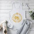 thumbnail image 5 of FUYUDY Women'S Tank Top Casual Summer Ribbed Sleeveless Racerback Crew Neck Patterned Print Loose Fit Vest Comfortable Stretchy Basic Female Camisole For Casual Daily Wear And Athletic Wear,White,S, 5 of 5
