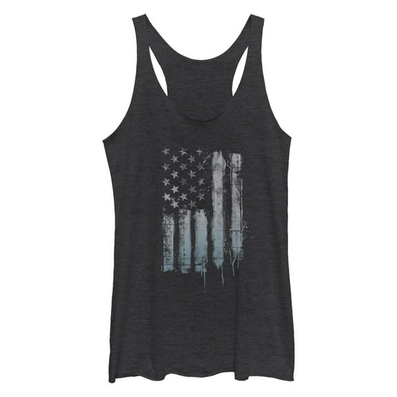 Women's Lost Gods Rustic American Flag Racerback Tank Top