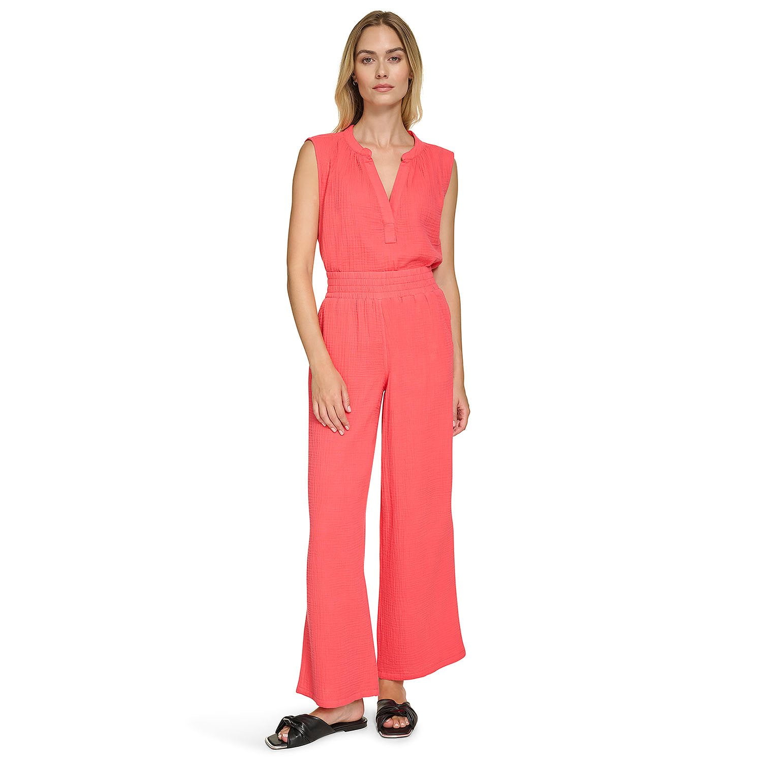 DKNY JEANS オールインワン レッド DKNY Women's Cotton Gauze Pant - Samsclub.com