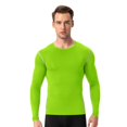 thumbnail image 2 of Men's Compression Shirt Long Sleeve, Athletic Workout T-Shirt & Active Sport Top, Muscle Support Baselayer for Running, Gym, Fitness Training & Cold Weather Light Green S, 2 of 9
