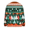 thumbnail image 4 of Cárdigan informal de punto con estampado navideño para mujer, chaqueta con botones y abrigo para mujer, 4 of 5