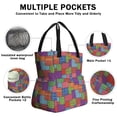 thumbnail image 3 of Pioneer Flower Floral Print Pattern Drawstring Lunch Bag Women - Drawstring Lunch Bag Insulated for Work Office - Stain-Resistant Large Lunchbags for Women with Multi-Pockets, 3 of 6