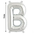 thumbnail image 3 of Efavormart 16" Shiny Metallic Silver Mylar Foil Alphabet Letter and Number Balloons, 3 of 9