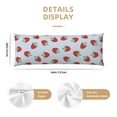 thumbnail image 2 of Disketp Hand Drawn Strawberry Print Body Pillow Cover - Super Soft 20x54 Body Pillow Case,Long Side Hidden Zipper (without pillow core), 2 of 6