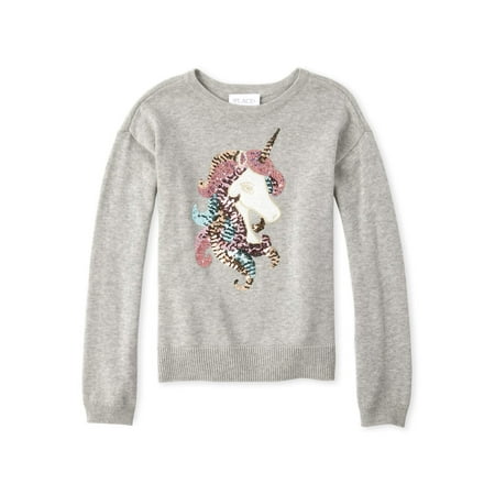 The Children's Place Sequin Critter Graphic Knit Sweater (Little Girls & Big Girls)