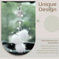 thumbnail image 5 of Duslogis Bling Car Accessories Interior for Women - Girly Crystal Car Rearview Mirror Decor, Cute Rinestones Diamond, Elegant Car Hanging Interior, Car Mirror Decor Love Heart (White), 5 of 7