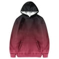 thumbnail image 1 of FAOWME Chandail en Molleton pour Filles Automne Dégradé Col Rond Manches Longues Poche Sport Décontracté Chandail à Capuchon Chandail Rouge-Noir Dégradé 7-8 Ans, 1 of 4