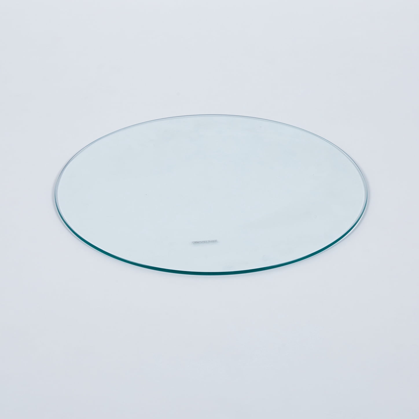 MAYEERTY 31.5in Round Tempered Glass Table Top, 1/3" Thick Beveled Polished Edge