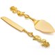 thumbnail image 1 of Cake Cutting Set for Wedding, Personalized Gold Cake Knife and Server Set, Custom Cake Serving Set, Engraved Pastry Pie Server Cake Pizza Cutter, Birthday Bridal Gift, 1 of 5