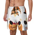 thumbnail image 1 of Balery Autumn Gnomes Bañador para hombre, shorts de playa de secado rápido con entrepierna y forro de compresión-3X-Large, 1 of 6