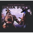thumbnail image 2 of Women's Star Wars: The Book of Boba Fett Cad Bane Rancor and Boba Standoff  Racerback Tank Top Black Heather Medium, 2 of 4