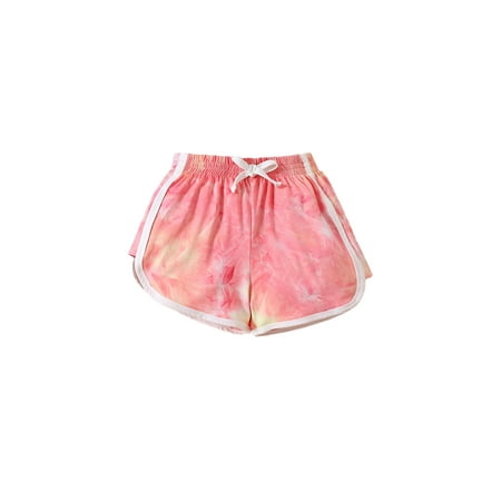 

Bagilaanoe Toddler Baby Girls Beach Shorts 1T 2T 3T 4T 5T 6T Kids Tie-dye Print Loose Casual Workout Shorts