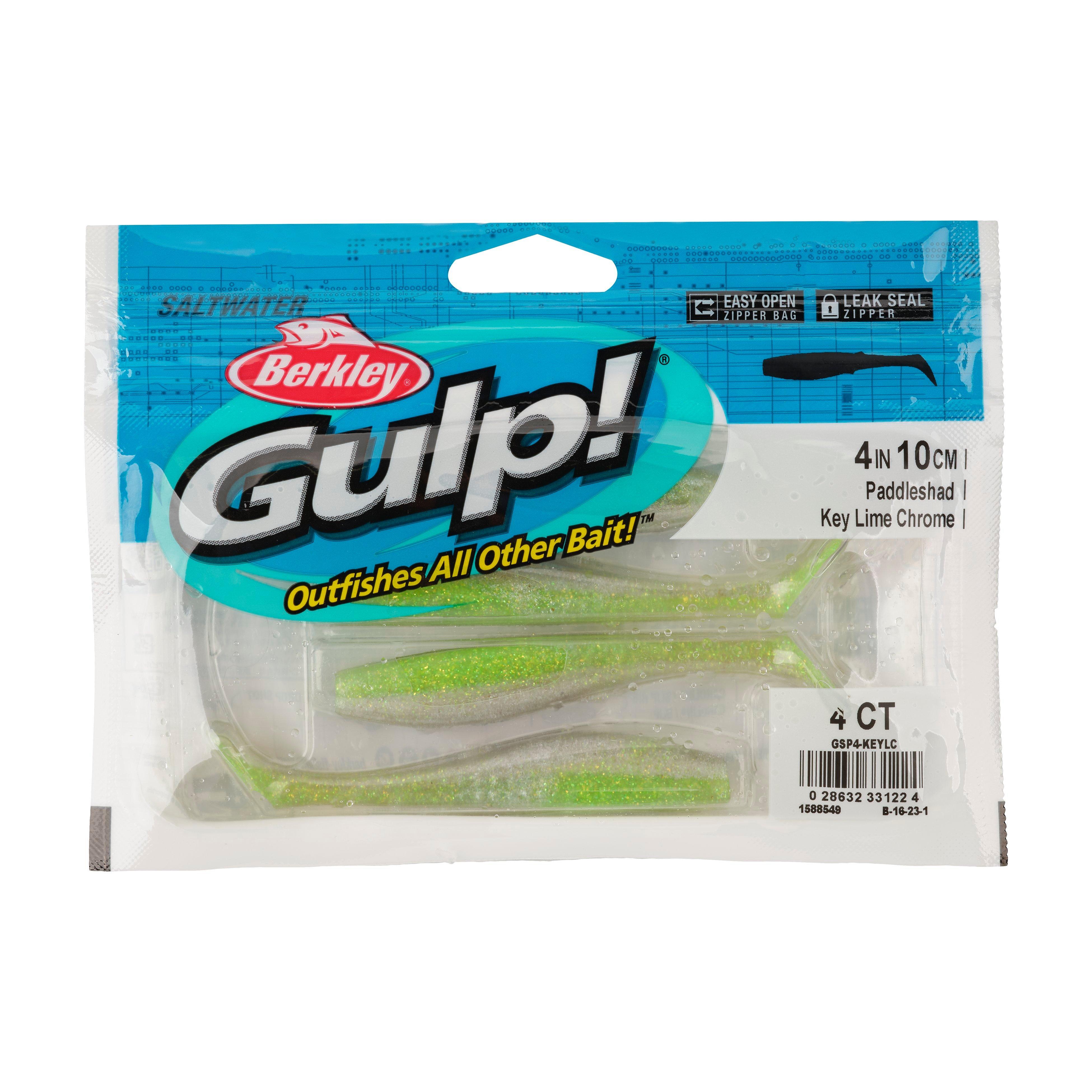 Berkley Gulp!® Saltwater Paddleshad, 4 in, Key Lime Chrome