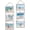 Distressed White, variant on VIB 4x4 Collage Picture Frames Set of 2, Rustic Wooden Real Glass Vertical Hanging 3 Opening 4 by 4 Photo Frame, Distressed White