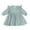 Green, variant on BULLPIANO Girl's Solid Color Dress Ruffle Trim Long Sleeve Round Neck Flared Dress Casual Beach Party Dresses