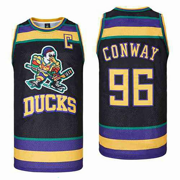The Mighty Ducks Movie White Retro Ice Hockey Jersey 96# Conway