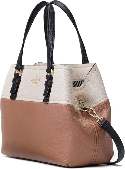 kate spade new york Jackson Street Small Octavia Leather Bag,Black Toasty