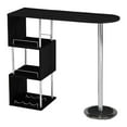 thumbnail image 3 of IN Room Furniture Designs Modern Wood and Metal Bar Table in Black/Chrome, 3 of 4