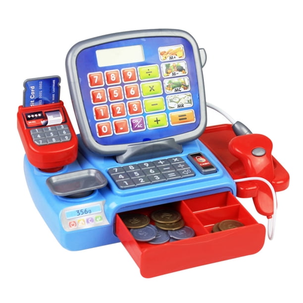 Registrador Cajero Juguete Niños Caja Registradora Playset Con Regalo De Dinero Para Niños Pequeños En Edad Preescolar