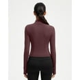 thumbnail image 2 of Women Golden Full Zip Up Workout Cropped Jackets Lightweight Athletic Yoga Tops, 2 of 11