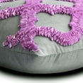 thumbnail image 2 of Throw Pillow Cover, Decorative Purple 20"x20" (50x50 cm) Throw Pillows, Linen Ribbon Embroidery, Lattice & Trellis Throw Pillows For Sofa, Geometric Pattern Modern - Quilling Purple, 2 of 3