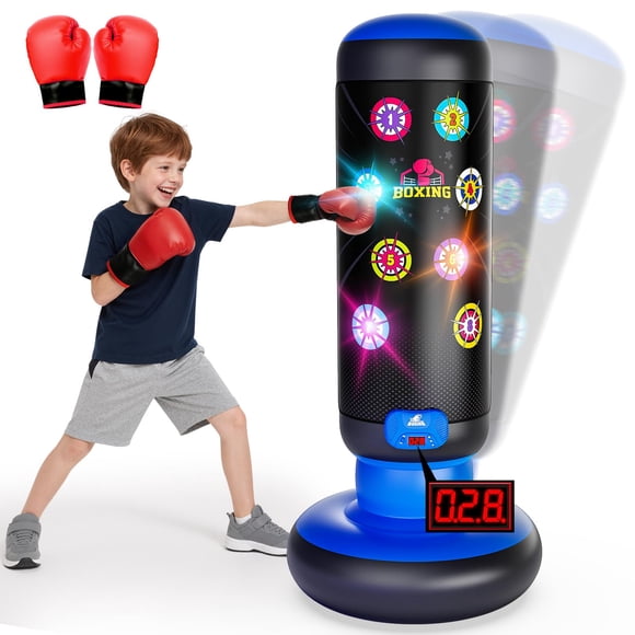Saco de boxeo HopeRock para niños con partitura, luz y música
