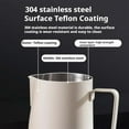 thumbnail image 4 of Stainless Steel Milk Frother Cup - Large Metal Steaming Pitcher for Coffee and Milk Frothing, 4 of 6