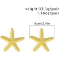 thumbnail image 2 of Yoyauz Starfish Necklace Earrings Set Women's Gold Starfish Necklace Beach Necklace Declaration Rope Necklace Starfish Stud Seastar Earrings Starfish Earrings Summer Clothing, 2 of 6