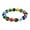 Multicolor, variant on Bling Jewelry Womens Colorful Turkish Glass Bead Evil Eye Stretch Bracelet with Crystal Spacers