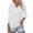 White, variant on Lumtrix Women'S V Neck 3/4 Sleeve Tops Quarter Zip Collared Shirts Summer Tees Dressy Casual Top White M