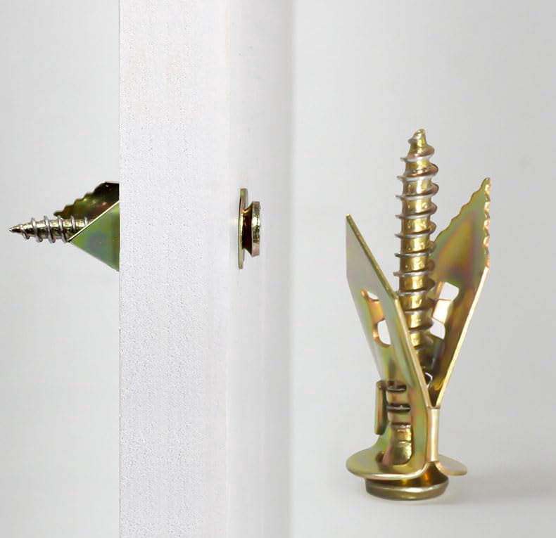 50Pcs Self Tapping Screws Self Drilling Anchors Screws Drywall Anchors Easy Application for Gypsum Plasterboard Dowel