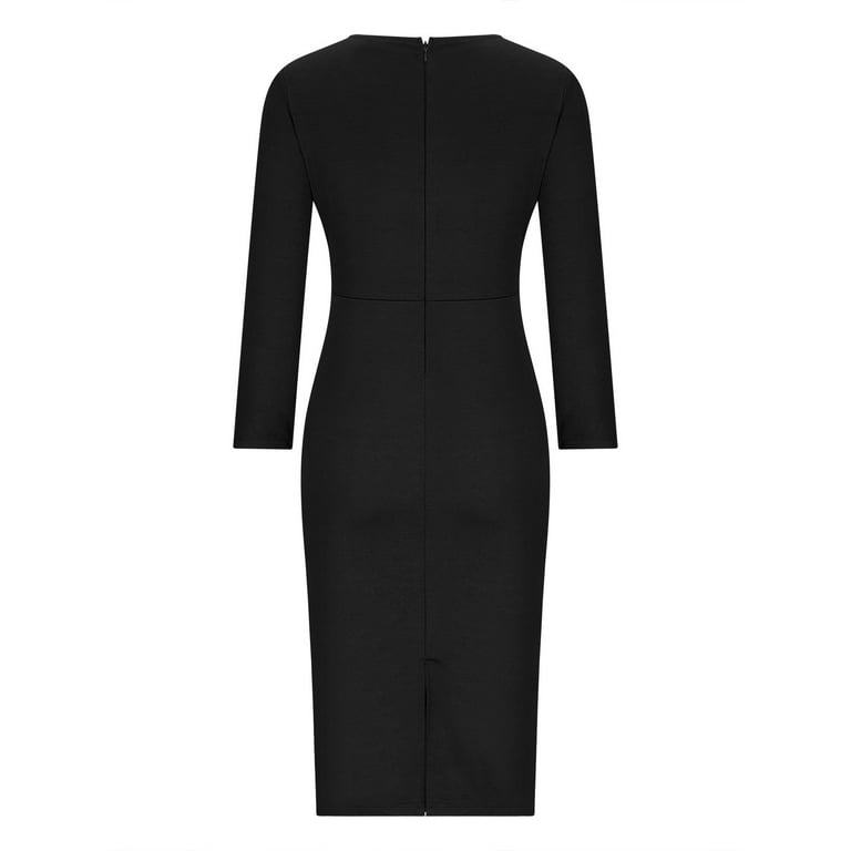 chinese dress ladies VINTAGE LONG SLEEVE SUEDE AND WITH LEATHER DETAIL MIDI PEPLUM DRESS main image 0