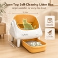 thumbnail image 4 of PawPetica Open-Top Self-Cleaning Cat Litter Box – Large Waste Drawer,Includes Trash Bags & Fragrance Box,Summer Yellow, 4 of 8