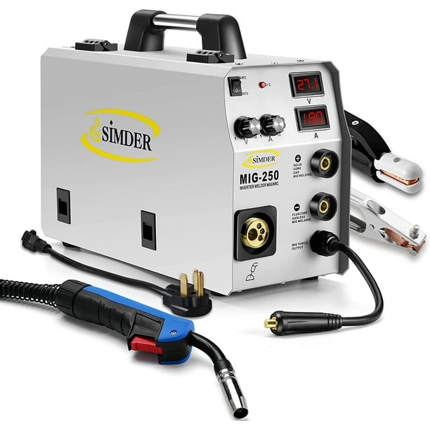 SIMDER MIG Welder 110V/220v Gas Gasless MIG 180Amp Dual Voltage Flux