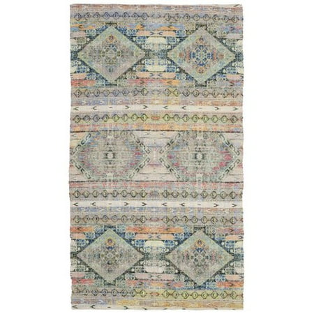 - Bungalow Rose Amanda Handwoven Cotton Gray/Silver Area Rug