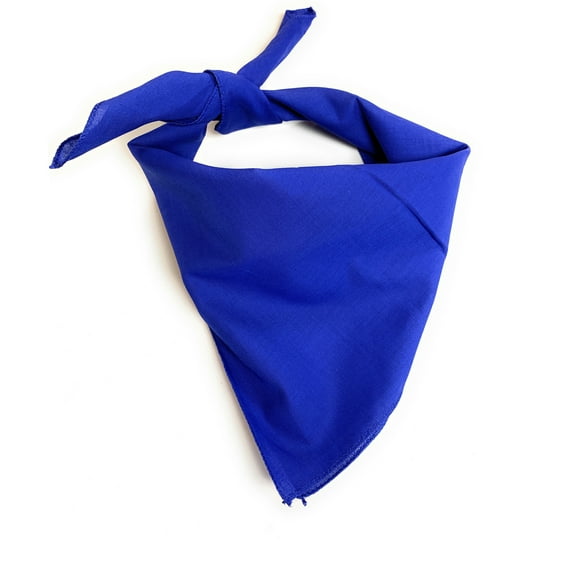 Shawl Soft Cotton Scarf Neckerchief - 6 Pack (Plain Royal Blue)