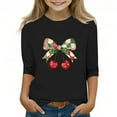 thumbnail image 1 of YUNAFFT Chemises de Noël pour Garçons et Filles 3-12 Ans Manches Courtes Décontractées en Coton Extensible Col Rond, 1 of 3