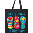 thumbnail image 3 of Inktastic Life is Better Flip Flops Tote Bag, 3 of 3