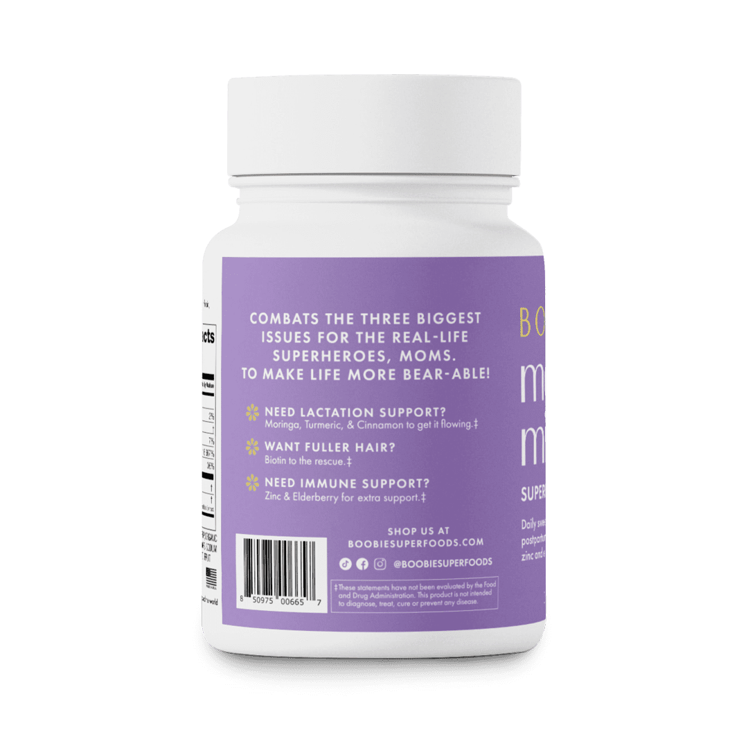 Boobie Bears Elderberry Lactation Gummies, Supporting Lactation with Milk-Boosting Superfoods, 60 Gummies