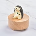 thumbnail image 3 of Boîte à Musique Mignon Animaux Formes Rotation Base Horloge Ornement Hérisson, 3 of 8