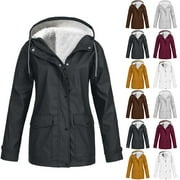 YOTAMI Womens Outwear Jackets Winter Fashion 2023 Plus Size Casual Coat Clearance Dark Gray Deals under $15 Coat for Women 2XL Dark Gray