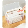 thumbnail image 6 of Extra Large Pencil Case, Plastic Pencil Box with Snap-tight Lid & Handles, Stackable Translucent Storage Organizer for Educational Supplies & Office Use, Easy-access Clear Design for, 6 of 9